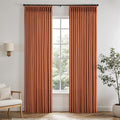 Memory Trained Pinch Pleated Curtains 102 Inches Long, Viral Linen Pinch Pleat by ANRODUO
