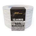 GS Power 50 Ft Duplex Marine Wire, 12 Gauge Wire, Oxygen-Free Tinned Copper 12 AWG Electrical Boat Wiring, Sheathed Copper Marine Grade Electrical Cable for Boat Automotive RV Camper Trailer