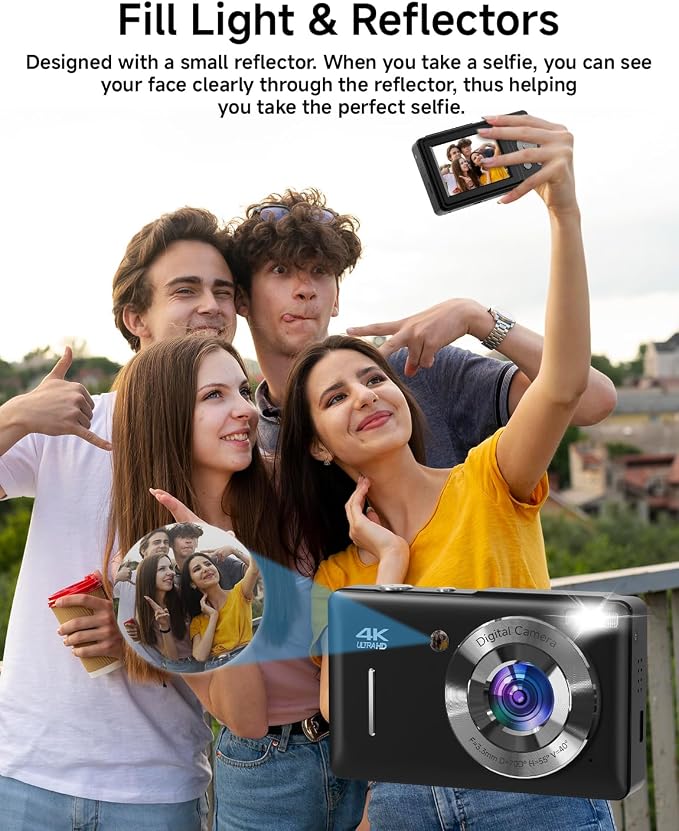 Digital Camera for Kids, FHD 1080P 44MP Point and Shoot Digital Camera - Image 4
