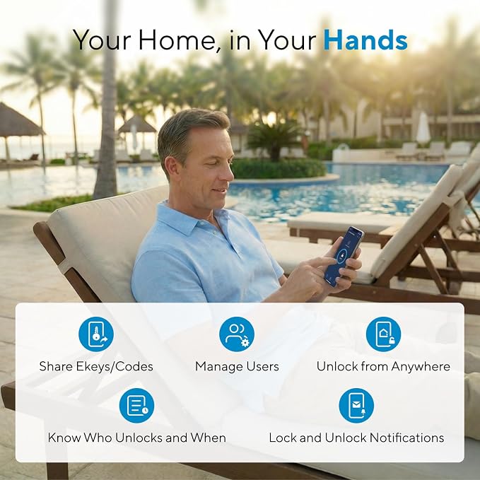 ULTRALOQ Bolt SE Smart Lock, Built-in Wi-Fi, Matter Over Thread, Works - Image 3