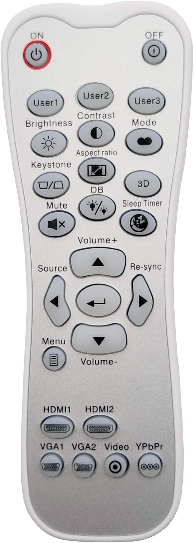 INTECHING BR-3003B Projector Remote Control for Optoma GT1080Darbee, GT1080, HD141X, HD142X, HD143X, HD144X, HD26BR, HD27, HD27HDR, HD28DSE, HD29Darbee, HD39Darbee, UHD40, UHD50, UHD550X, UHD60, UHZ65