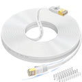 Ethernet Cable 75 ft, Supports Cat 8/ Cat 7 Standard High Speed Flat Design by Folishine