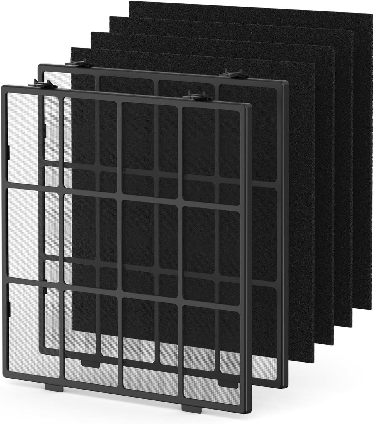 AP-1512HH Washable Pre-filter Set for Coway Airmega AP-1512HH and Airmega 200M Purifier, Includes 2 Washable Pre-filter and 4 Odor Eliminator Carbon Pre Filter