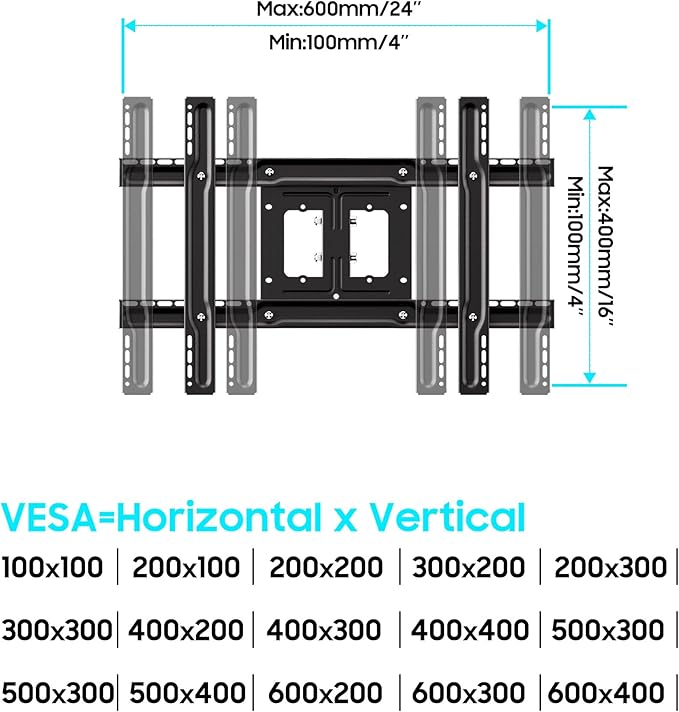 Sylvox Ceiling TV Mount, Outdoor TV Stand Supports Wall Mounting Multiple Angle and Height Adjustments, Multi-Purpose Ceiling Mount TV Bracket for 32-65 Inch Indoor and Outdoor TVs.