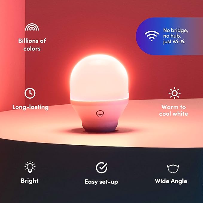 LIFX Starter Kit, (2) Smart Color 800 Lumen Bulbs, (1) Smart Switch (White) Compatible with Alexa and Google Home