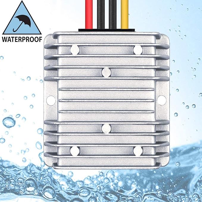 LEDMO DC/DC 24V Step Down to 12V Converter Regulator Reducer 20A 240W Automatic Reducer Transformer for Golf Cart Club Car Truck Vehicle Boat Solar System