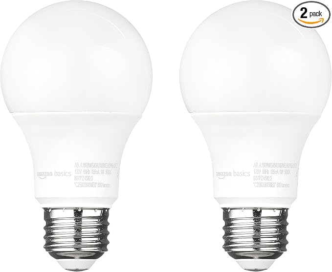 Amazon Basics A19 Dusk to Dawn Sensor LED Outdoor Light Bulbs, 60W Equivalent by AmazonBasics