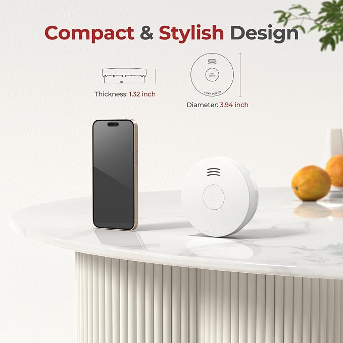 SITERLINK Smoke Detectors 10 Year Battery Operated, UL217-9th Listed Smoke Alarm - Image 4