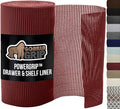 GORILLA GRIP powerGRIP Drawer Shelf and Cabinet Liner, Thick Strong Hold, Non-Adhesive Liners Protect Kitchen Cabinets and Cupboard, Bathroom Drawers, Easy Install, Breathable Mat, 20" x10', Red