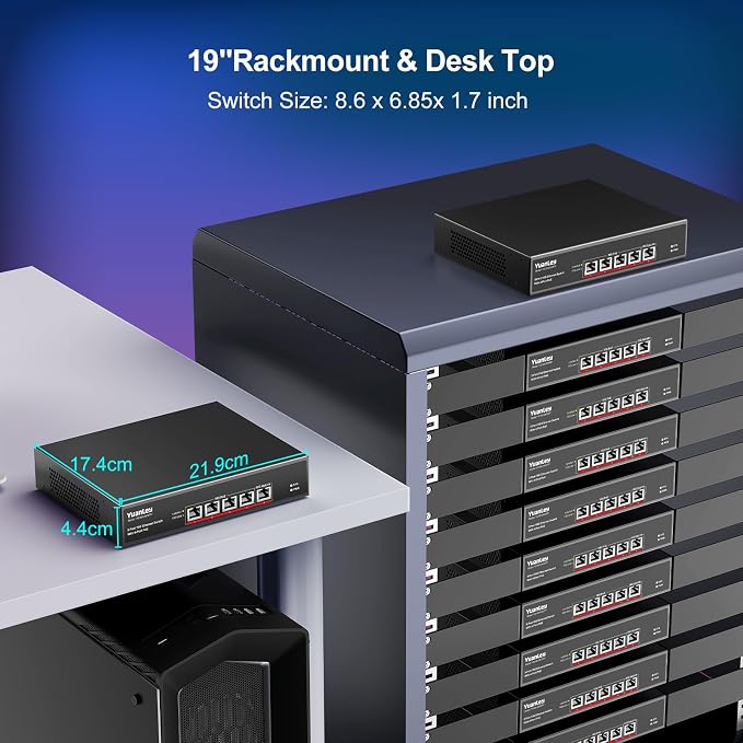 YuanLey 5-Port 10G PoE Switch Unmanaged - Image 5