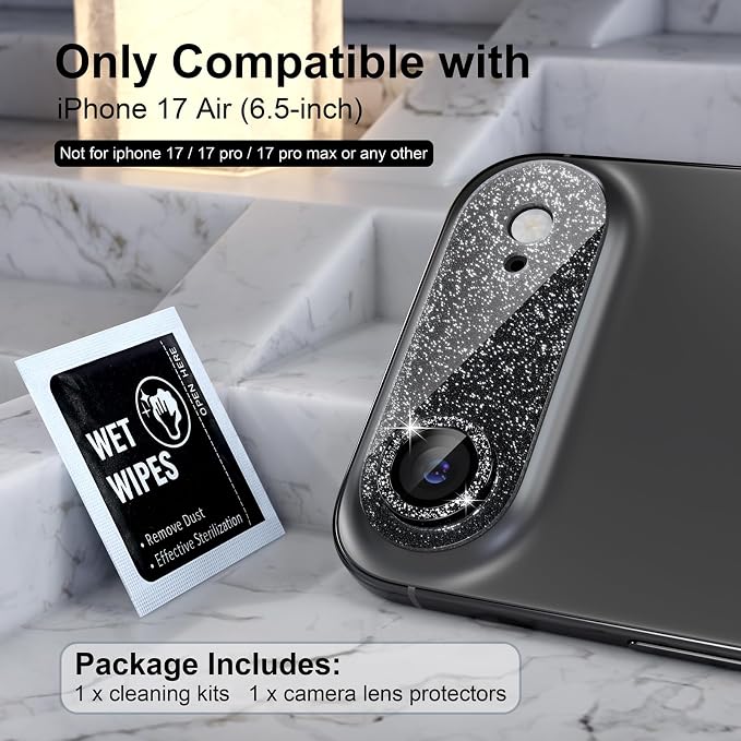 Choiche Compatible for iPhone 17 Air Camera Lens Protector, Bling Camera Cover - Image 2
