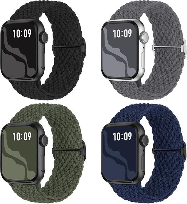 4 Pack Braided Stretchy Bands Compatible by Suitisbest