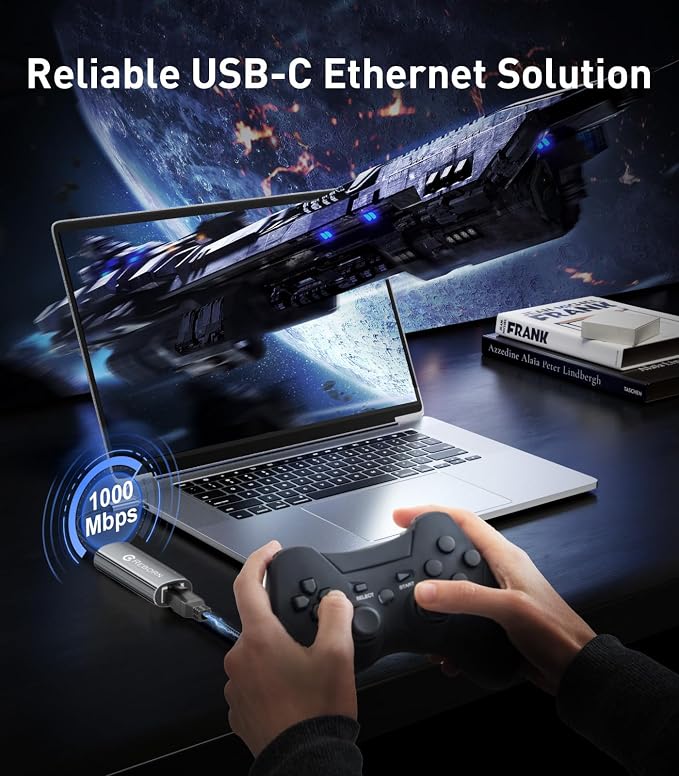 Reborn USB C to Ethernet Adapter, Type-C to RJ45 Gigabit Ethernet LAN Network - Image 5