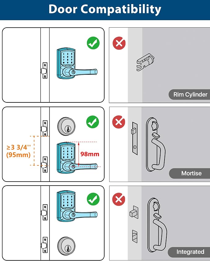 HIDALIFE Keyless Entry Door Lock, Keypad Door Lock - Image 6