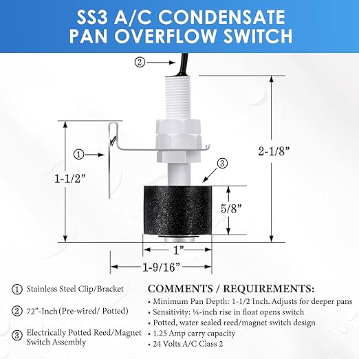 4 Pack AC Pan Float Switch Compatible - Image 6
