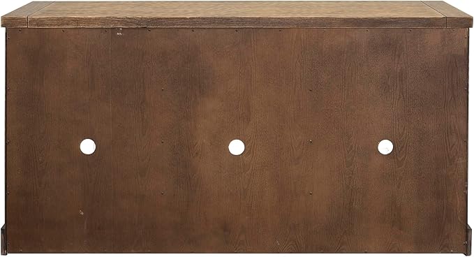 Avondale 60" TV Console Barn Door Entertainment Stand Wood Accent Cabinet Brown