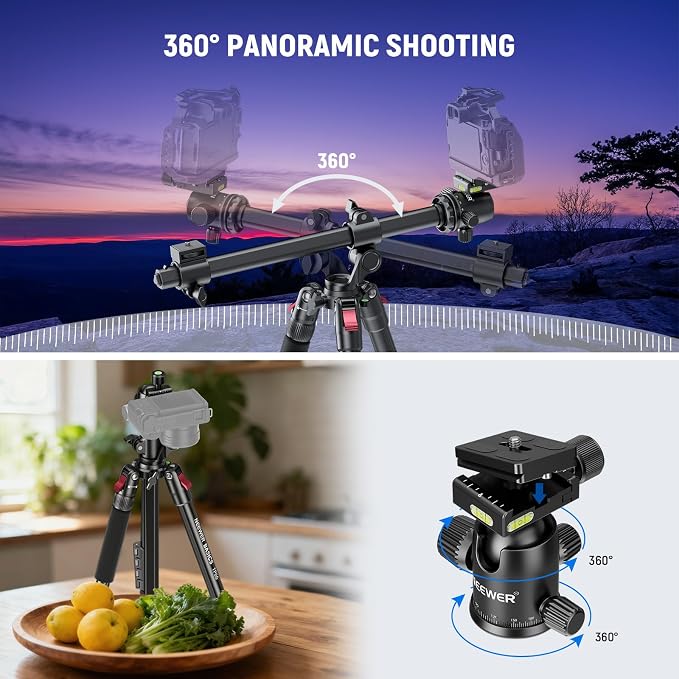 NEEWER Basics 64.5" Horizontal Overhead Tripod Monopod - Image 5