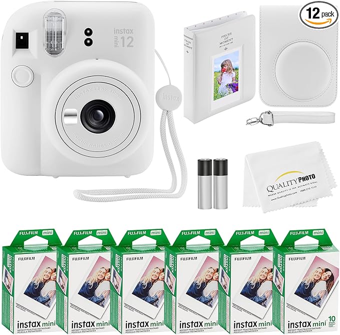 Fujifilm Instax Mini 12 Instant Camera + 60 Photo Prints + Quality Photo Value by FUJIFILM
