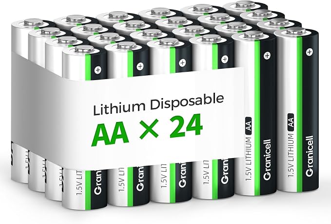 Granicell 24-Pack Lithium AA Batteries | 1.5V by Granicell