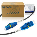 50-Pack - 1m Uniboot LC to LC Armored Fiber Patch Cable, Singlemode 9/125um by Bangun