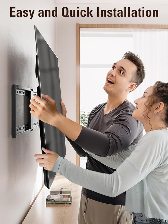 Mounting Dream Fixed TV Wall Mount, Low Profile Wall Mount Bracket for Most 42-90 Inch Television, Flush TVs Mount for Space Saving, Fits 16", 24", 32" Studs, Max VESA 800x400mm and 132lbs MD2361-32