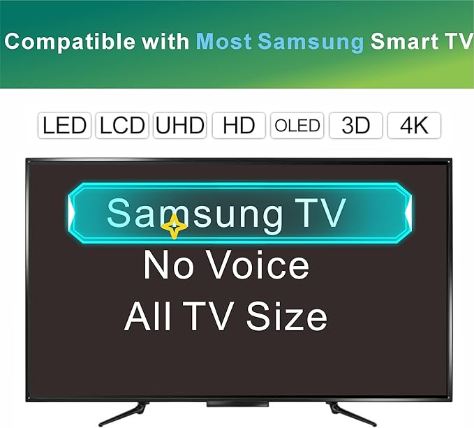 Universal Remote Compatible with Samsung TV Remote Replacement, IR, No Voice, Compatible All Smart LCD LED HDTV 3D Smart TVs Models BN59-01315J BN59-01315A BN59-01301A