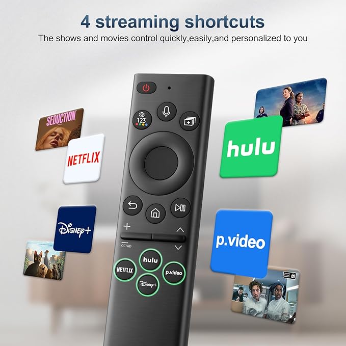 for Samsung-Smart-TV-Remote-Control-Replacement,Remote for 2019 2025 Samsung Frame Curved Crystal Smart TVs, with Voice Control