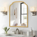 18X24 Inch Gold Mirror for Wall with Metal Frame Rectangular Rounded Bathroom Vanity Mirror Anti-Rust, Hangs (Gold 18" x 24")