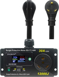 ENDMAN RV 30 Amp Surge Protector with Power Meter (kWh) - 12,000 Joules High Surge Guard - Real-Time Voltage & Amp Monitor for Travel Trailers (NEMA TT-30P)