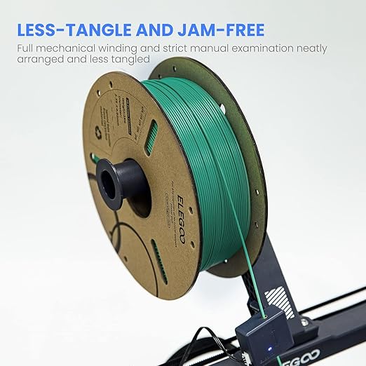 ELEGOO PLA Filament 1.75mm Orange 1KG, 3D Printer Filament Dimensional Accuracy +/- 0.02mm, 1kg Cardboard Spool(2.2lbs) 3D Printing Filament Fits for Most FDM 3D Printers