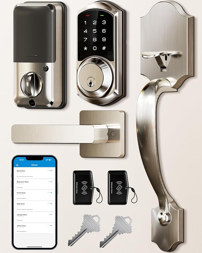 Veise VE06-H Smart Front Door Lock Set, App Control, Keyless Entry Deadbolt by Veise