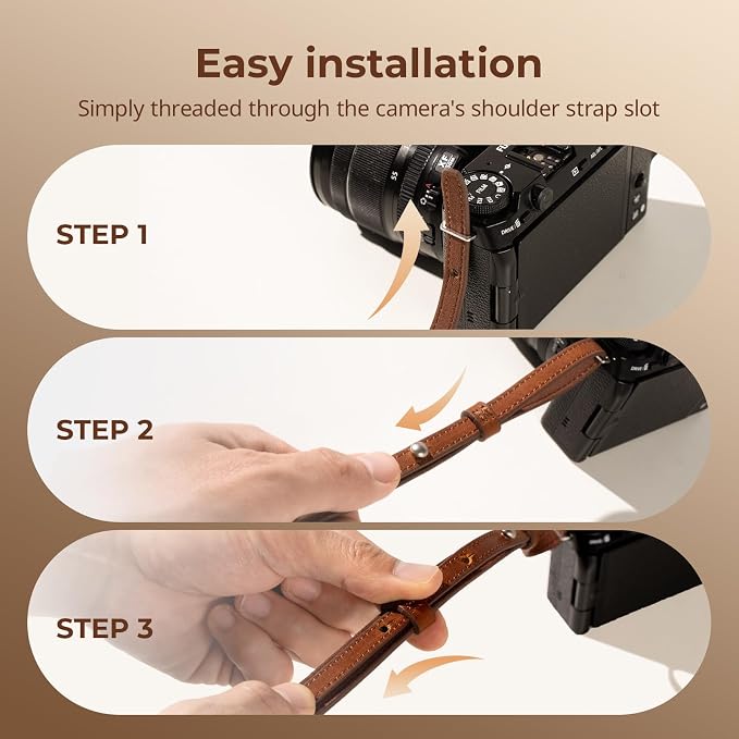 SMALLRIG Universal Leather Camera Neck Shoulder Strap - Image 5