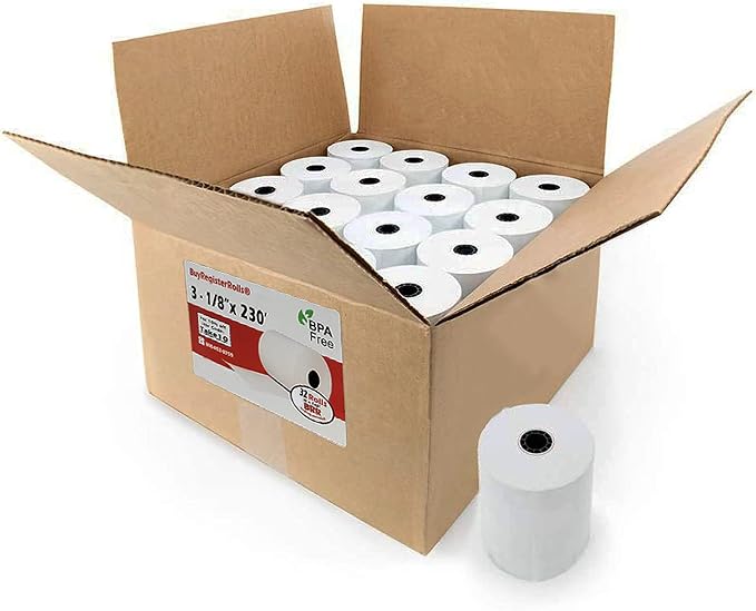 3 1/8 x 230 Thermal Paper Receipt Rolls fits all Clover POS Cash Register - Image 7