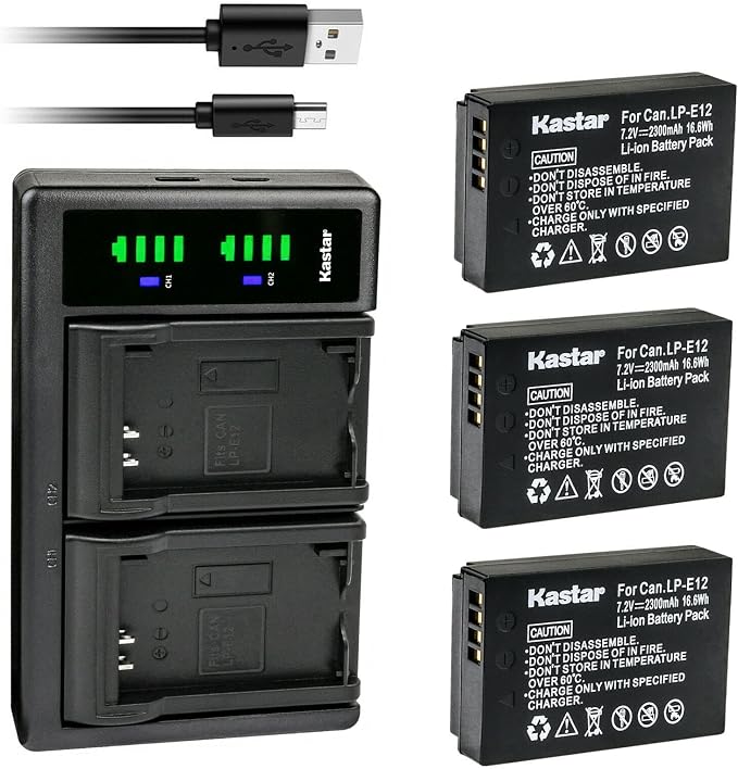 Kastar 3-Pack Battery and LTD2 USB Charger Replacement by Kastar