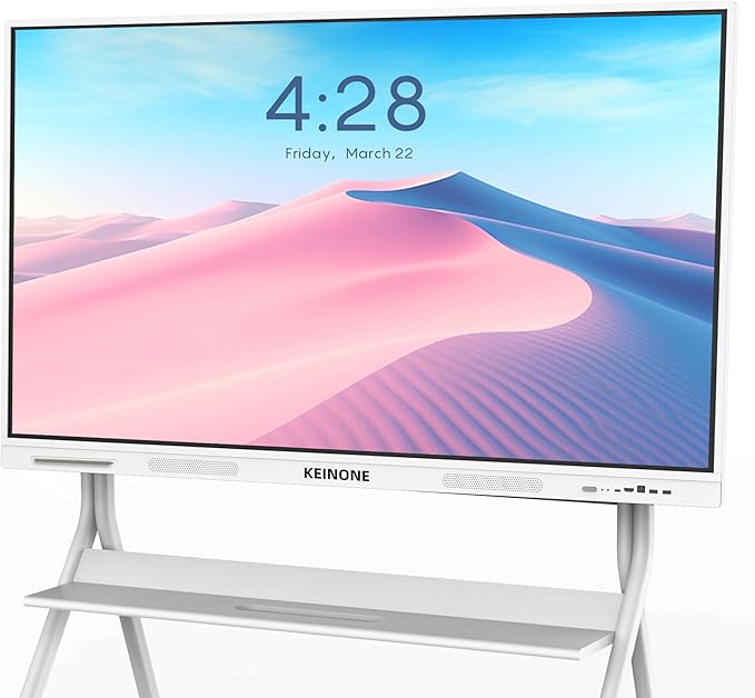 KEINONE Interactive Smart Board for Classroom, 55” 8+128 GB Electronic Digital Whiteboard Built-in Android OS & Open App Ecosystem - 4K Touchscreen Smartboard for Home Office School Studio Display
