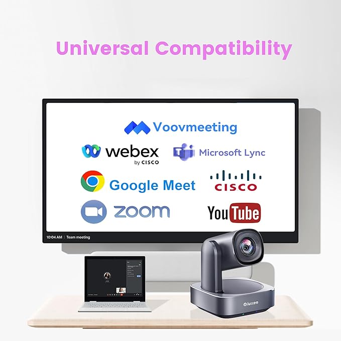PTZ Camera with 20X Optical Zoom HDMI/USB3.0 Wide View Angle 1080P for Video Conference Meeting Church Live Streaming Education Works with Zoom Webex OBS YouTube Red Dot Design Winner
