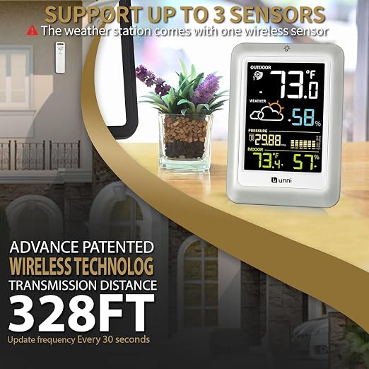 Indoor Outdoor Thermometer Wireless Weather Stations, - Image 2