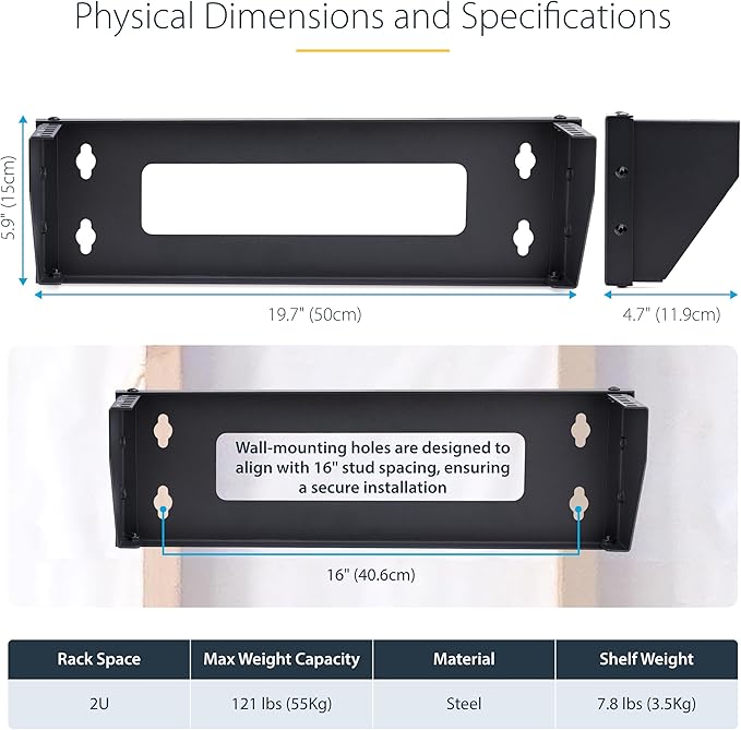 StarTech.com 2U Vertical Wall-Mount Bracket - Image 4