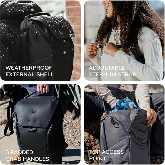 Peak Design Everyday Backpack 30L, MagLatch Top, Dual Side Access, FlexFold - Image 4
