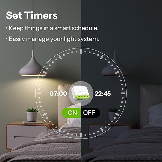 SONOFF MINI Duo 2 - Channel Zigbee Smart Switch, Zigbee 3.0 Enabled, 16A Total Load, Compact for Standard Boxes, Remote & Automated Control via Zigbee Hub