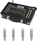 CaalLogt DMX512 Controller Stage DJ Light Console Lighting Mixer Board Console Wireless DMX Transmitter Receivers Set 192 Channels for Party DJ Disco Lights Show Night DJs KTV Bars Moving Heads