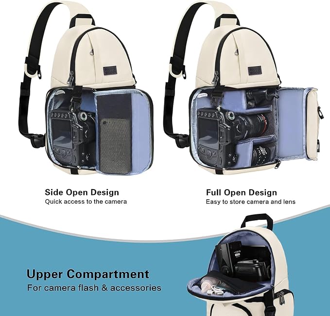 MOSISO Camera Sling Bag, DSLR/SLR/Mirrorless Camera Case Shockproof Photography - Image 2