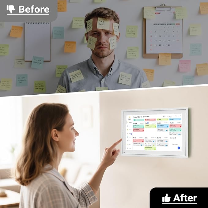 BOCT 10.1'' Digital Calendar Wall - 32GB Memory Touch Screen Chore Chart Smart Calendar,Digital Planner,Auto-Sync,APP Control,Interactive Family Schedules, Gift for Mother