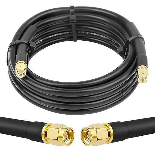 MOOKEERF KMR240 SMA Male to SMA Male Coaxial Cable 50 ohm Coax Ultra Low Loss by MOOKEERF