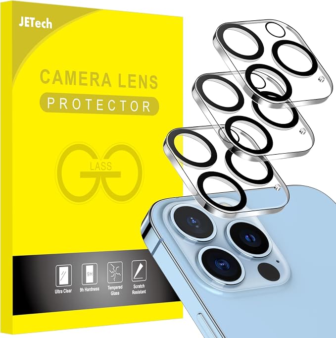 JETech Camera Lens Protector for iPhone 13 Pro Max 6.7-Inch and iPhone 13 Pro by JETech