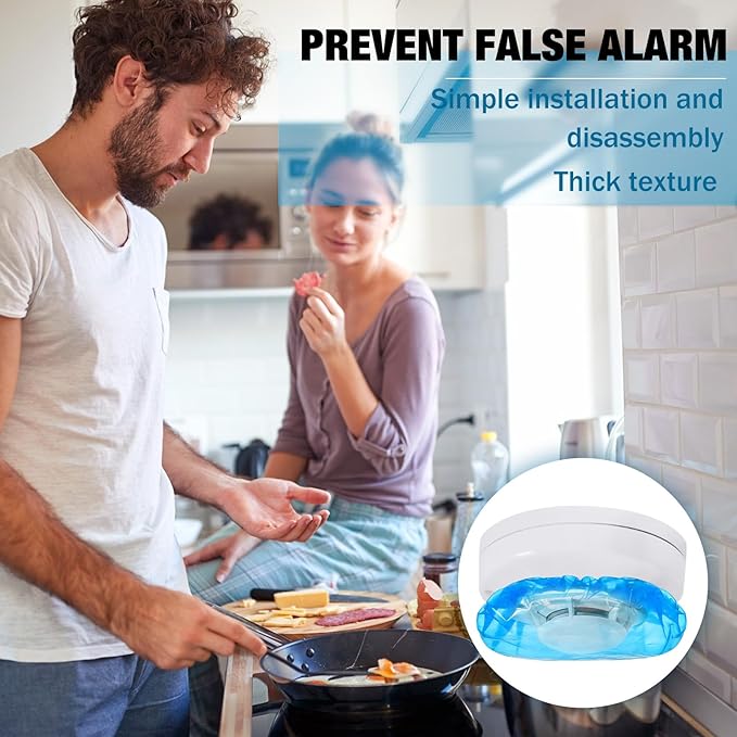 Gueevin 36 Pcs Smoke Detector Cover Smoke Alarm Dust Paint Cover for Home Fire Alarm (Blue)