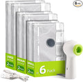 VACKFOX Travel Vacuum Storage Bags with Rechargeable USB Pump, 6 Pack Carry-On Size Compression Packing Bags for Luggage and Suitcase, Space Saver for Clothes and Clothing Travel