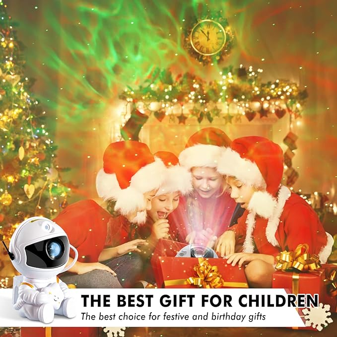 SHJQJJLBCQ Galaxy Light Projector for Kids and Adults - Astronaut Night Light for Bedrooms and Playrooms - Star Ceiling Decoration