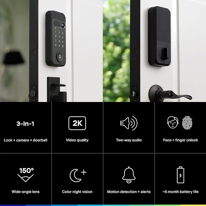 myQ Secure View™ 3-in-1 Smart Lock Deadbolt + Garage Door Video Keypad + Power - Image 3