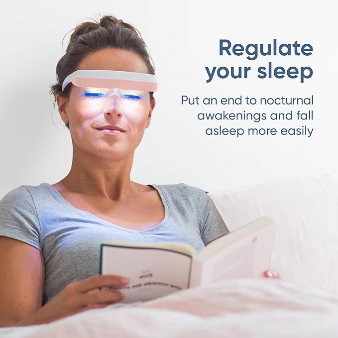 Luminette 3 Light Therapy Glasses - Wearable Light Therapy Lamp - White LED Sun Lamp - Natural Relief for Sleep Problems, Seasonal Mood Disorders & Jet lag - Portable Daylight Lamp (Pink)